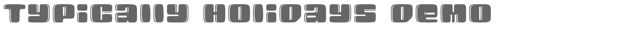 Sample characters Typically Holidays Font